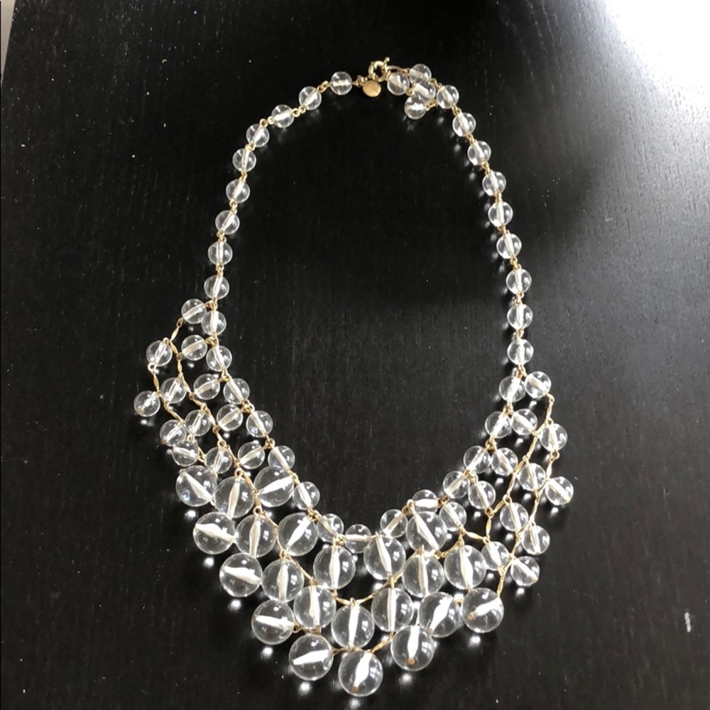 Jcrew clear bauble necklace